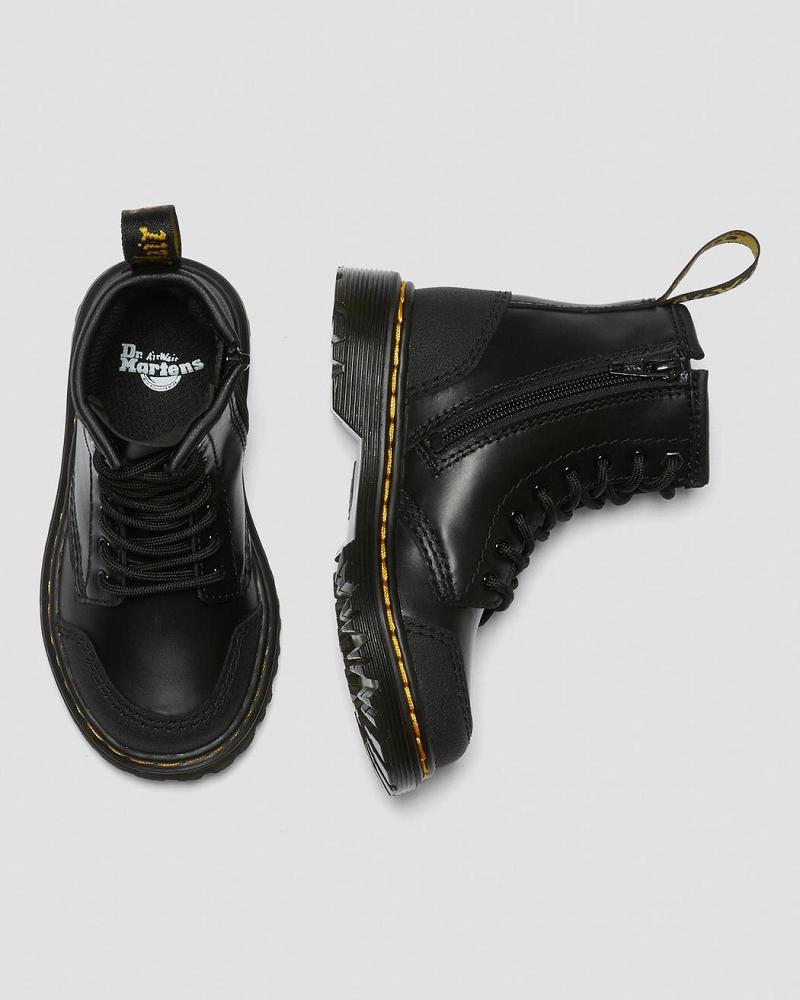 Dr Martens Toddler 1460 Overlay Leren Vrijetijdslaarzen Kinderen Zwart | NL 157SGL